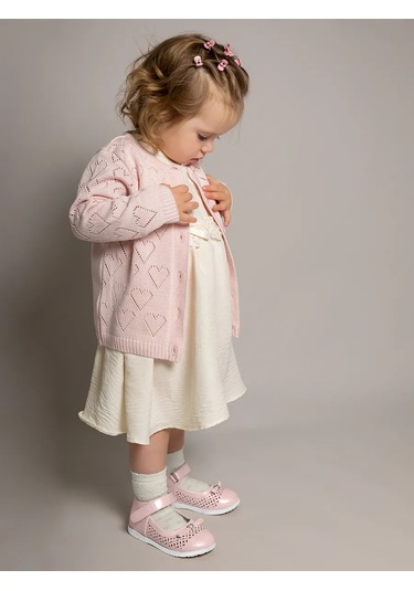 Leo Kız Çocuklar İçin Örgü Ceket Kazak 70317884 Pembe