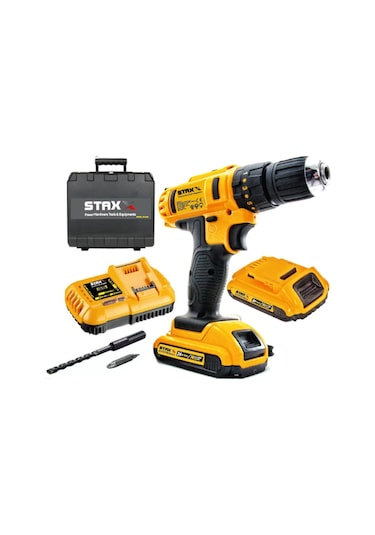 Staxx Power 24V 5 Ah Li-ion Çift Akülü Şarjlı Darbeli Matkap Vidalama Seti