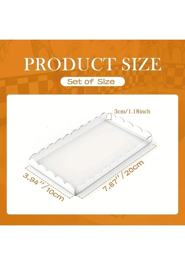 Xuweiwei Transparent B Tarak Kenarlı Akrilik Tepsi Banyo Makyaj Organizasyon Şeffaf