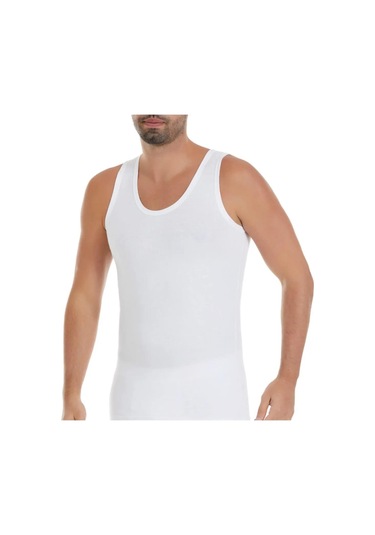 Yıldız Erkek Modal Likralı Askılı Atlet 70/74 - 6 Adet Beyaz