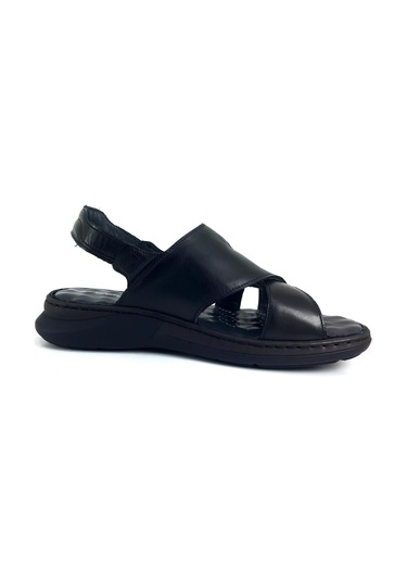 Forelli Berkay 24ys Erkek Anatomik Sandalet - Siyah-siyah Siyah