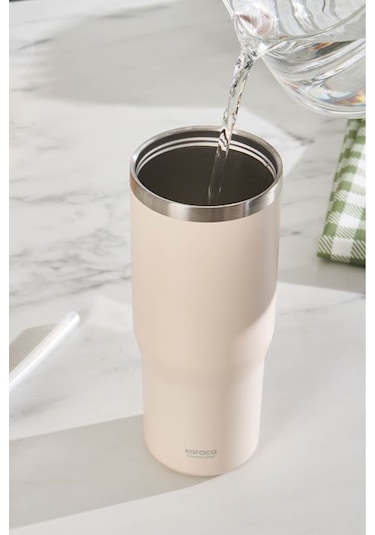 Karaca Star Ice Çelik Sızdırmaz Termos Bej 860 ml