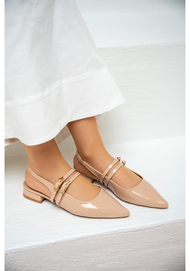 Holly Çift Toka Detaylı Babet Nude