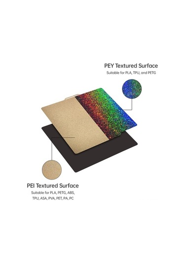 Novahub 257x257mm Bambu Lab Uyumlu Çift Taraflı Peı Yıldız Desenli Esnek Yatak Yüzeyi