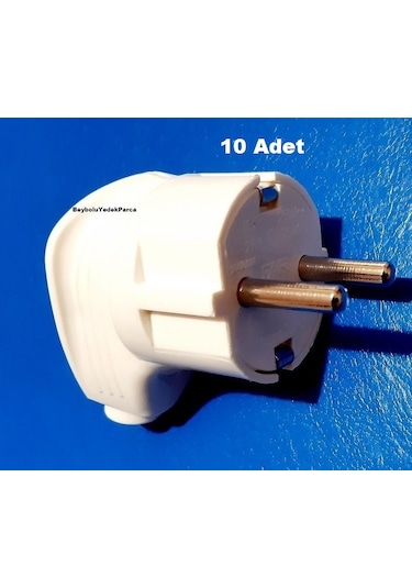 10 Adet Topraklı Fiş L Tip Far Topraklı Fiş