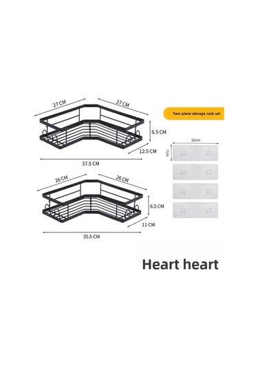 Reedark Banyo Duvar Üstü Üçgen Askı + 2 Adet Raf Seti - Paslanmaz Çelik, Delme Yok Kurulum, Çekici Ve Dayanıklı Ev Dekoru Diğer
