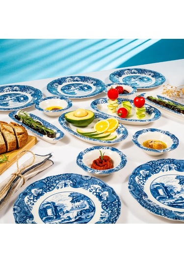 Fecra Vintage Blue 14 Parça Kahvaltı Takımı