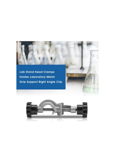 Xindoker Laboratuvar Paslanmaz Çelik 90 Derece Sabit Klempe - Flakon Ve Kondensatör Boruları İçin Dayanıklı İki Şeritli Tutucu