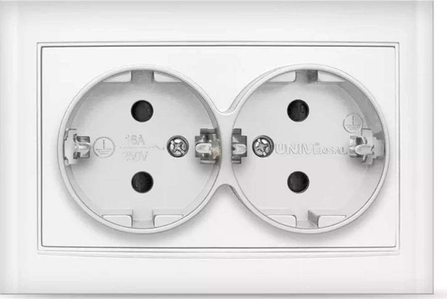 Unıversal Montajlı Çift Priz Topraklamalı Seramik 5 Adet 174812505 Elmas