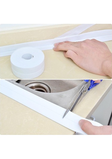 Siyah 3.2/1 M Su Geçirmez Duvar Sticker Kendinden Yapışkanlı Pvc Sızdırmazlık Bantl Lavabo Soba Çatlak Şeritler Mastikler 57009915