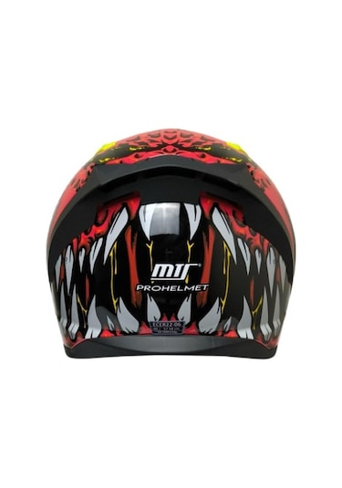 Mts M-801 Demon Fullface Güneş Vizörlü Motosiklet Kaskı Kırmızı