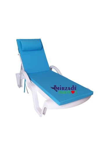 Mirzademarket Şezlong Minderi Lüks Su Geçirmez Kumaş Fermuarlı-Turkuaz