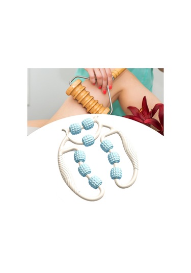 Suntek Bacak Masaj Silindiri 360 Derece Aleti Antrenman Kapalı Mavi