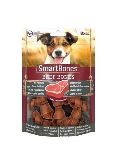 Smartbones Sığır Etli Mini Düğüm Kemik 8'li 128gr