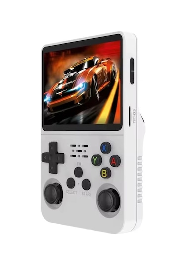 Schitec 3.5 Inç Otg Çıkışlı Taşınabilir Retro Oyun Konsolu 15000+ Oyunlu El Atari Beyaz R36s