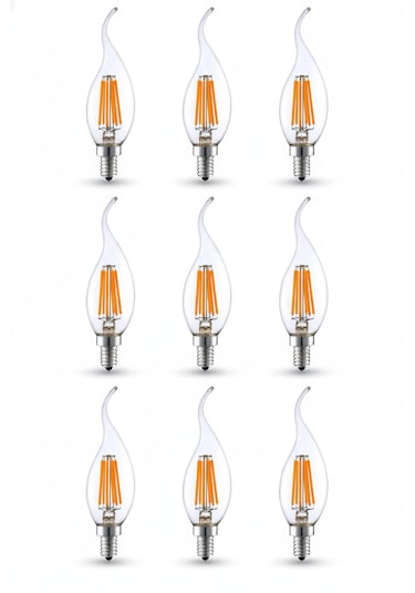 Rustik Kıvrık 4w E14 Led Ampul 400lm 9lu Paket