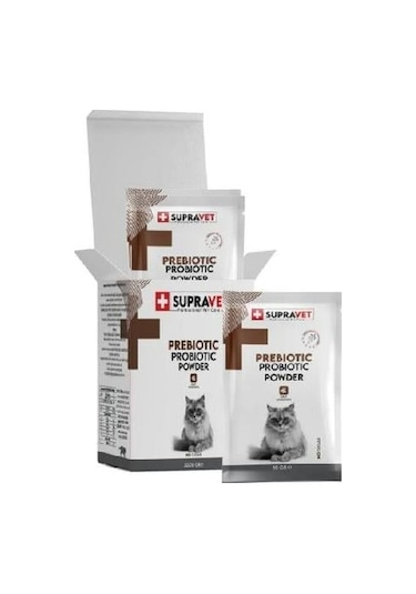 Supravet Bağışıklık Güçlendirici Kediler İçin Toz Probiyotik ve Prebiyotik Takviyesi 30 x 10 G