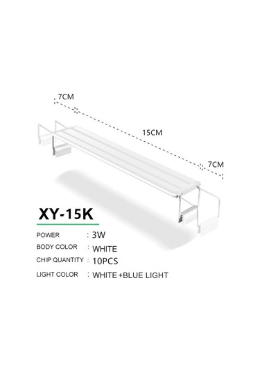 Silkroadselect Huoxun Shop A Xy-15k Beyazexmavi Stili Akvaryum Led Aydınlatma Cm Balık Tankı Lambası Uzatılabilir Braketler Beyaz Ve Mavi Led'ler Akvaryum Için Uygun Beyaz
