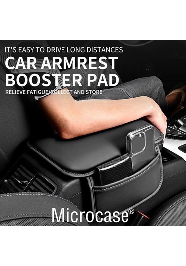 Microcase Araç Merkezi Konsol Kapağı Deri Araç Kol Dayama Yastığı Depolama Cepli - Al4669