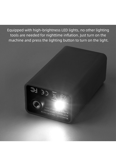 Ximistore9 Spor Topları İçin Elektrikli Hava Pompa - Siyah, 0-18psi, 2000mah Pil, Hızlı Şişirme