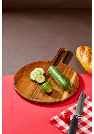Cooker Lüx 40x28 Cm Akasya Ağacı Kesme Tahtası Kahverengi