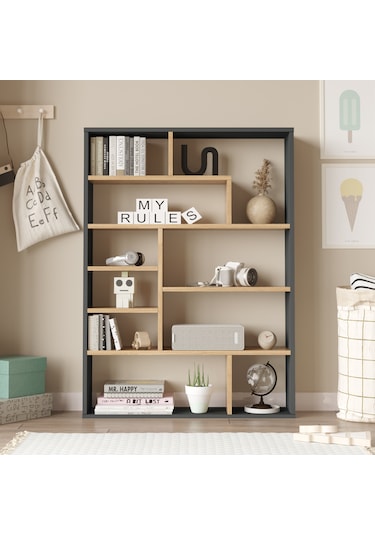 Robin Home Felix Kitaplık 124cm Sepet-antrasit