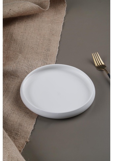 Acar Bianco Perla Porselen Yuvarlak Tabak - 20 cm