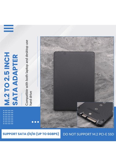 Xurunkeji M.2 Ngff'den 2,5 İnç Sata Ssd/msata'dan Sata Adaptör Kart Kutusu Pc Adaptörü M2 + M Masaüstü Soket Ngff İçin B Anahtarı