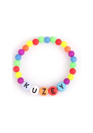 Renkli Boncuklu Elastik Bebek ve Çocuk Bileklik 04 Çok Renkli