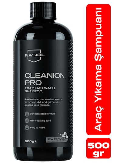 Nasiol Cleanion Pro Yoğun Köpüklü Konsantre Araç Yıkama Şampuanı-25 Yıkama-500gr-Fırçasız Oto Yıkama