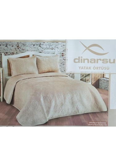 Dinarsu Yatak Örtüsü Seti Çift Kişilik Olivia Mocha