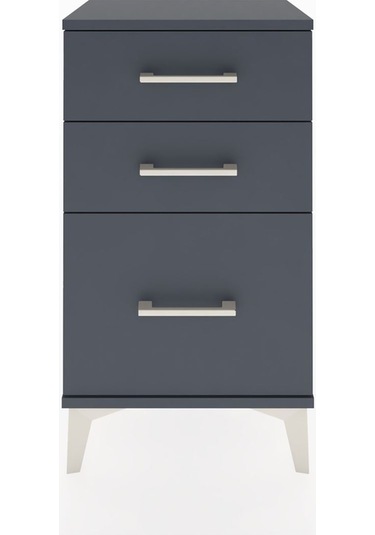 Arges Komodin 3 Çekmeceli 44x30x80 Antrasit-antrasit Antrasit