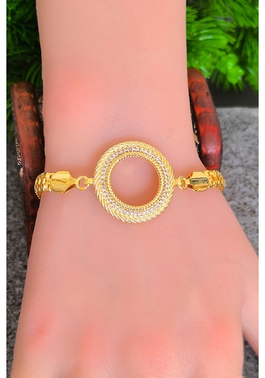 Çeyrek Altın Takılan Bileklik Kadın Çeyrek İçin Bileklik Bt059 Sarı