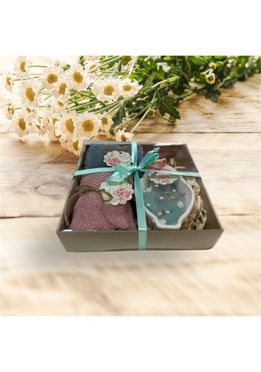 Anneler Günü Hediyesi 2 Adet Lüks Havlu Ve Dekoratif Kokulu Mum