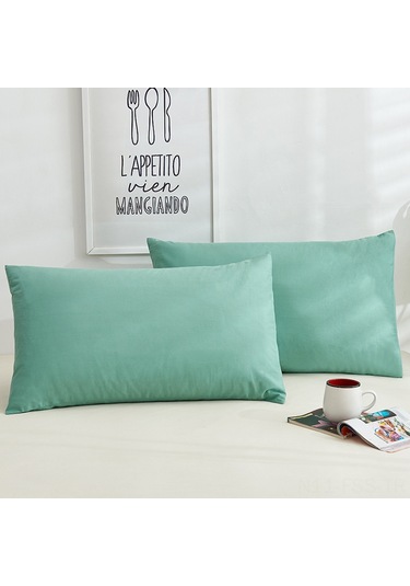 Hfambition Siyah Tek Kişilik Yastık Kılıfı, 40 Numara 13372 Saf Renk, Ev Otel İçin Dayanıklı, 48x74 Cm, 2 Adet Seti Diğer