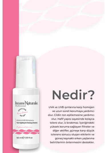 Ton Eşitleyici, Uva & Uvb Koruyucu Güneş Kremi 50 Ml