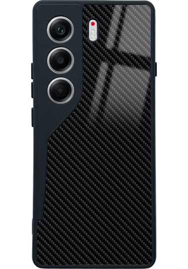 Tecno Camon 40 Carbon Tasarımlı Glossy Telefon Kılıfı Çok Renkli