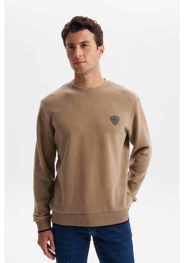 Arma Erkek Regular Fit Karbon Fırçalı Selanik Kumaş Bisiklet Yaka Süs Etiketli Sweatshirt Kazak K30124698802 Füme - Gri Arma Erkek Regular Fit Karbon Fırçalı Selanik Kumaş Bisiklet Yaka Süs Etiketli Sweatshirt Kazak K30124698802 Füme - Gri