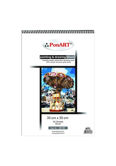 Ponart Painting & Drawing Block 35x50 Cm 20 Sayfa 20140