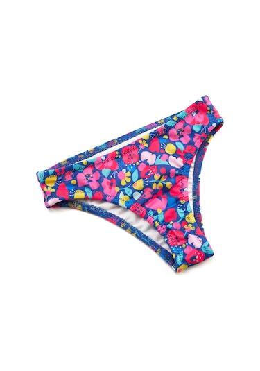 Denokids Çiçekli Kedi Kız Çocuk Bikini Çok Renkli