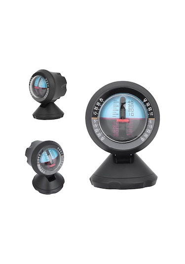 Moveevo Araç Eğim Ölçer - Yüksek Hassasiyetli Yol Durumu Tespit Cihazı, Abs Malzeme, Siyah, İç Dekor Ve Sürüş Güvenliği İçin