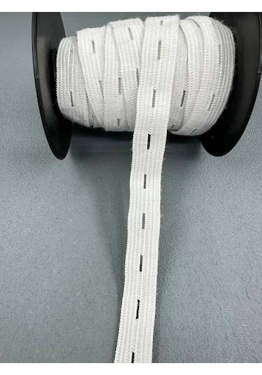 1.5 Cm Örme İlikli Lastik-beyaz-5 Metre
