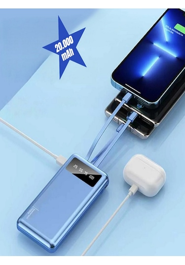 Kendinden Kablolu 20.000 Mah Powerbankk