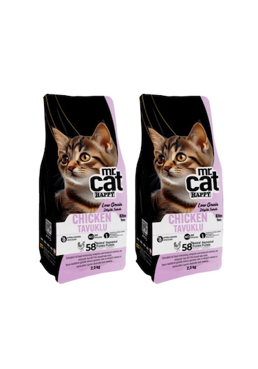 Mr. Cat Happy Tavuklu Yavru Kedi Maması 2 x 2500 G