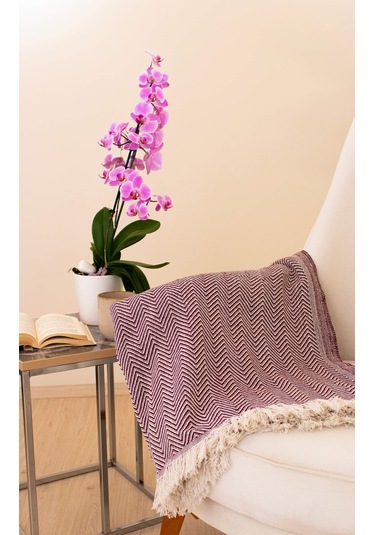 Tabu Home Dokuma Cozy Comfort Bordo Tv Battaniyesi