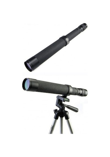 Zt8-24x40 Rus Model Tekli Dürbün - Süper Zoomlu - Deri Çantalı Füme