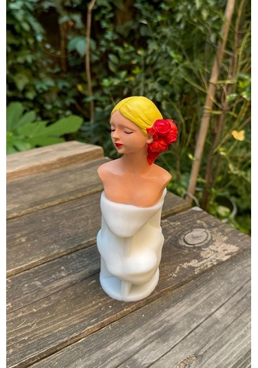 Yana Utangaç Kadın Büst Silikon Mum Kalıbı