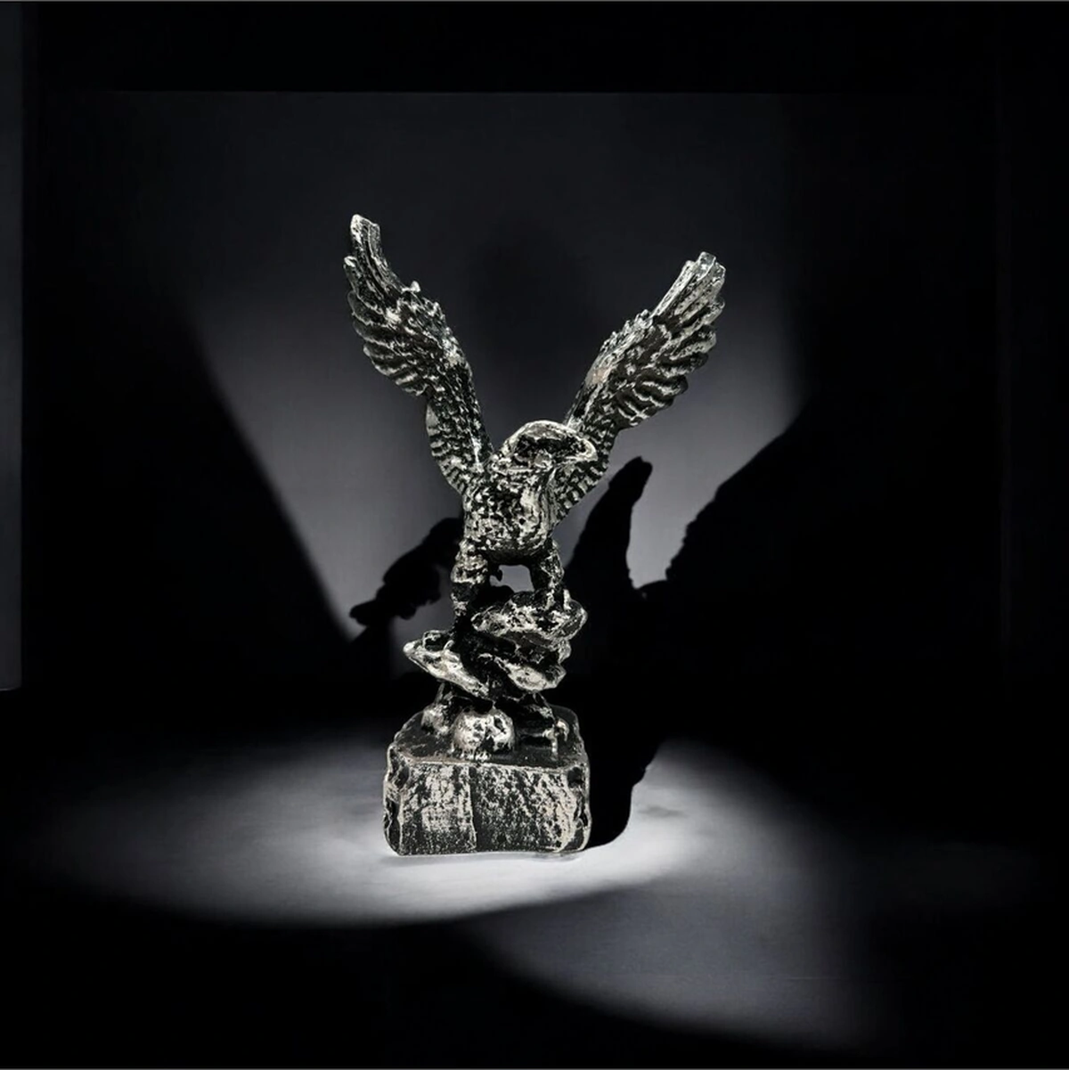 Dekoratif Polyester Kartal Biblo Gümüş Eskitme