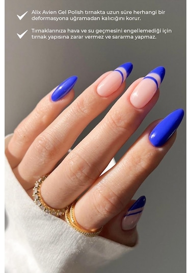 Alix Avien Uv Kalıcı Saks Mavi Jel Oje 35 Gel Polish 12 Ml
