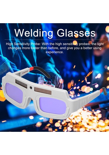 Mufunye Otomatik Karanlık Kaynak Gözlüğü - Güneş Enerjili & Pil Destekli, Elektrik Arkına Karşı Koruma, Kaynakçılar İçin